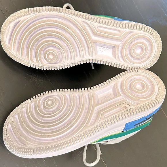 RARE Nike Air Force 1 Green Blue size 7 - Picture 7 of 11